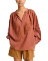 A.l.c . Elaine Lace Detail Cotton Button-up Shirt In Sequoia