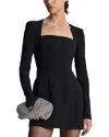 A.l.c Ella Seamed Square-neck Mini Dress In Black