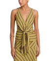 A.l.c Elle Stripe Sleeveless Tie-front Top In Multi