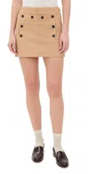 A.l.c A. L.c. Elli Button Front Skirt In Desert Beige