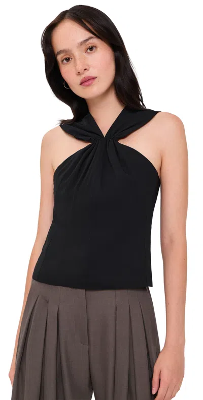 A.l.c Elouise Gathered-stretch Blouse In Black
