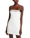 A.l.c Elsie Strapless Embellished Mini Dress In White In White/crystal