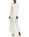 A.l.c Fawn Ruched Column Gown In Off White