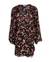 A.l.c A. L.c. Floral Print Mini Dress In Black Silk In Black