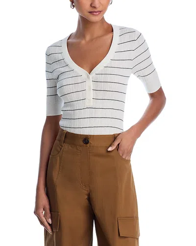 A.l.c A. L.c. Francis Striped Top In Bright White