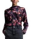 A.l.c Georgia Abstract-print Silk Top In Multi