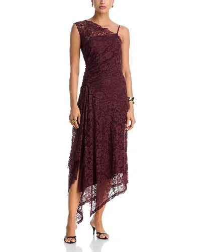 A.l.c A. L.c. Gia Asymmetric One Shoulder Midi Dress In Brown