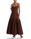 A.l.c Harper Drop-waist Maxi Dress In Milk Chocolate
