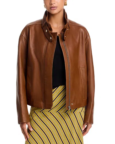 A.l.c A. L.c. Hudson Leather Jacket In Brown