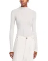 A.l.c A. L.c. Hugh Mock Neck Long Sleeve Top In White