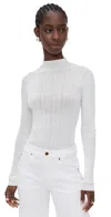 A.l.c A. L.c. Hugh Mock Neck Long Sleeve Top In White