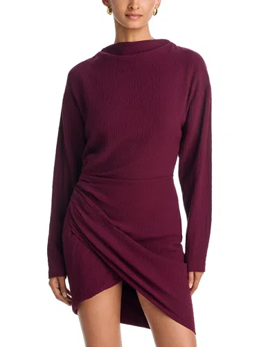 A.l.c A. L.c. Ivana Draped Long Sleeve Mini Dress In Purple