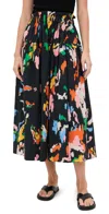 A.l.c Jayden Cotton Midi Skirt In Black Multi