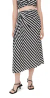 A.l.c Jean Check Midi Skirt In White