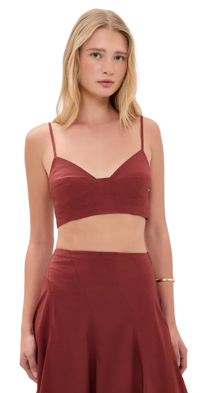 A.l.c A. L.c. Joan Bra Top Apple Butter In Brown