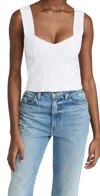 A.l.c Jordana Sleeveless Cropped Top In White