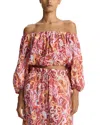A.l.c Katherine Printed Off-the-shoulder Crop Top In Multi