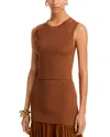A.l.c A. L.c. Kayla Ribbed Tank Top In Light Chesnut