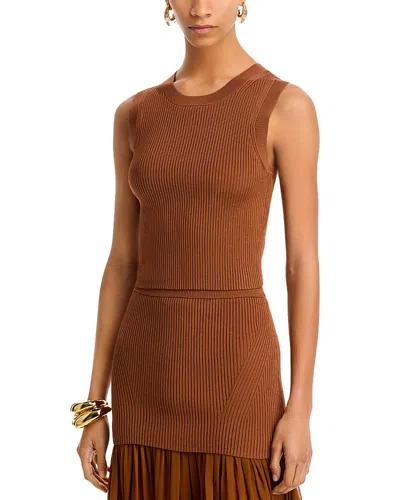 A.l.c A. L.c. Kayla Ribbed Tank Top In Light Chesnut