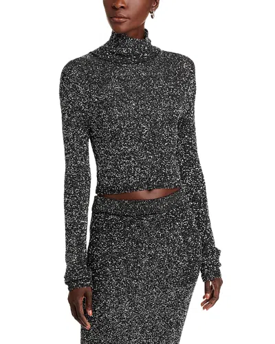 A.l.c Kendall Sequin Embellished Top In Black/silver