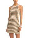 A.l.c Kendra Sleeveless Mini Dress In Parchment/aged Bronze Stripe