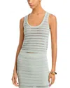 A.l.c . Kira Open Stitch Cotton Blend Sweater Tank In Cascade