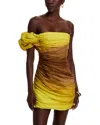 A.l.c A. L.c. Kyler Asymmetric Ombre Dress In Yellow