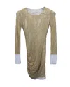 A.l.c A. L.c. Lace Dress In Nude Cotton In Brown