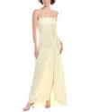 A.l.c . Bianca Pleated Strapless Gown In Gold