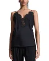 A.l.c Lennon Lace-trim Cami Top In Black