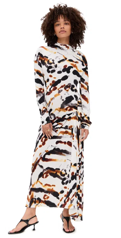 A.l.c A. L.c. Lia Dress Black/camel In Multi
