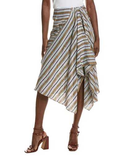 A.l.c A. L.c. Lota Linen-blend Skirt In Brown