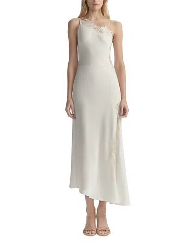A.l.c Lou Satin And Lace Midi Dress In White