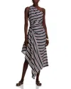 A.l.c . Lyn Stripe One-shoulder Linen Blend Sundress