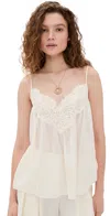 A.l.c Macy Lace-trim Top In Cream