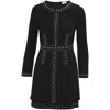 A.l.c A. L.c. Madison Studded Cocktail Mini Dress In Black Viscose In Black