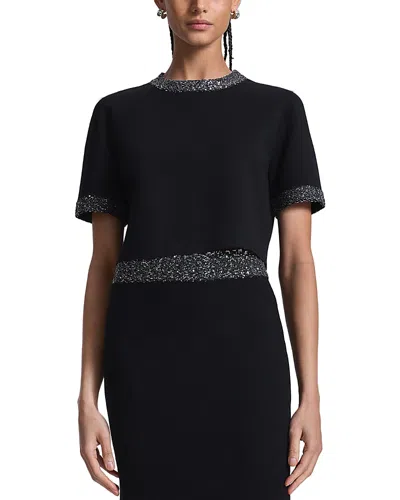 A.l.c Maeve Sequin Embellished Top In Black/silver