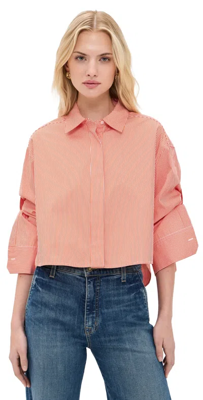 A.l.c A. L.c. Maude Top Persimmon/white In Pink