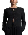 A.l.c Meg Sequin Embellished Cardigan In Black In Black