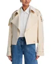A.l.c Miles Oversized Stretch Cotton Jacket In Light Lime