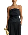 A.l.c Nata Strapless Satin Top In Black