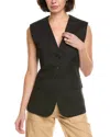 A.l.c A. L.c. Noa Linen-blend Vest In Black