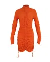 A.l.c A. L.c Nolan Ruched Dress In Orange Viscose In Orange