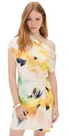 A.l.c Poppy Draped Mini Dress In Floral Multi
