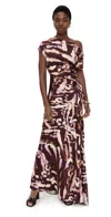 A.l.c A. L.c. Poppy Gown Plum/violet In Multi