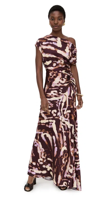 A.l.c A. L.c. Poppy Gown Plum/violet In Multi