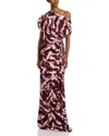 A.l.c A. L.c. Poppy One-shoulder Gown In Purple