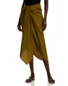 A.l.c . Rhodes Cotton Pleated Waist Asymmetric Skirt