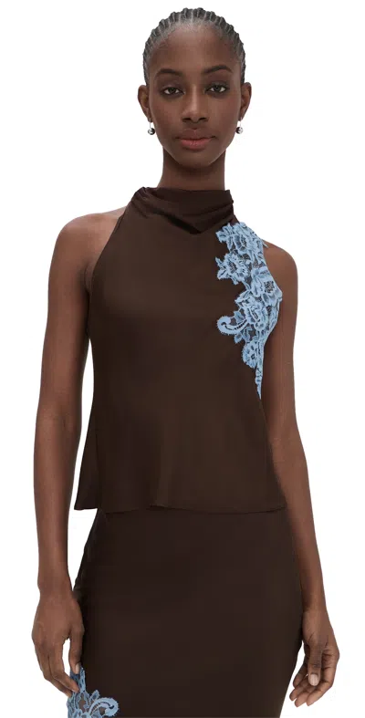 A.l.c A. L.c. Rose Top Ganache/french Blue In Burgundy