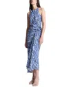 A.l.c A. L.c. Ruby Linen-blend Dress In Blue